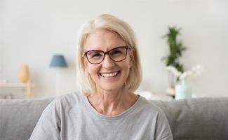 older woman smiling