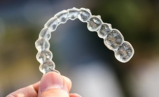  Closeup of Invisalign in Reno on colorful background