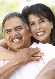 smiling older couple