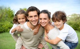 Family smiling