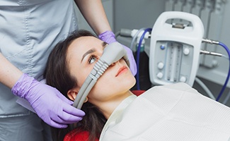 a patient receiving nitrous oxide sedation in Reno