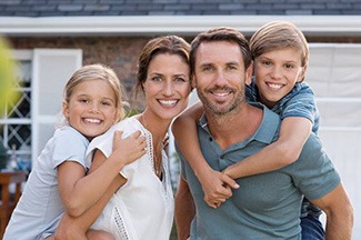 Family smiling