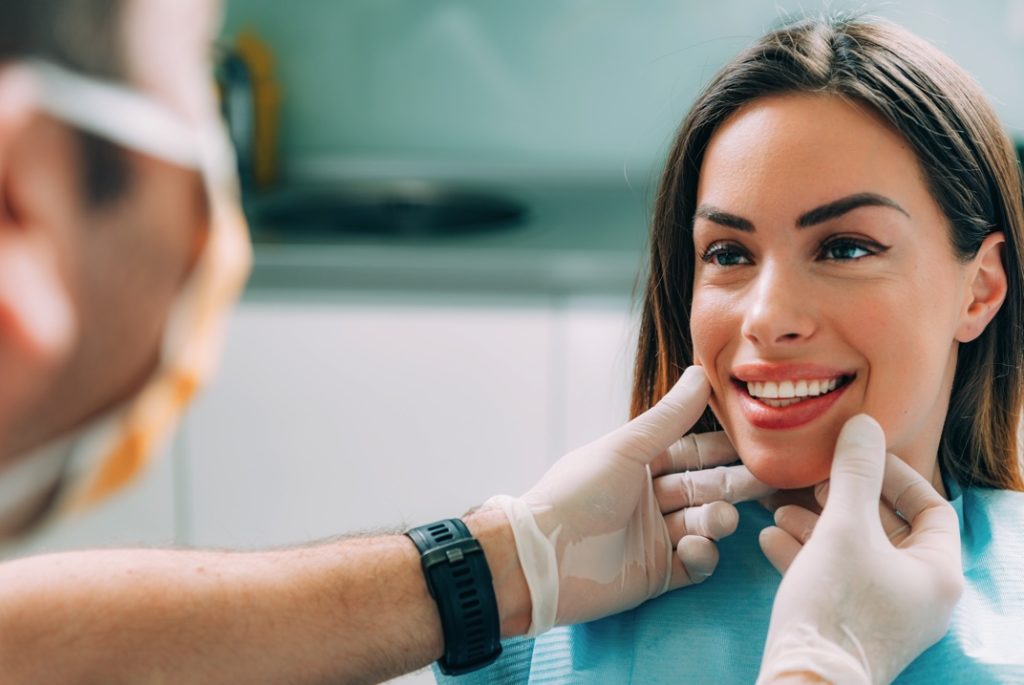 Woman at dentist in Reno