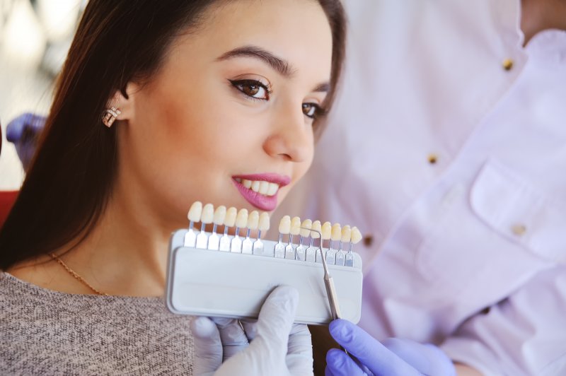 patient undergoing the veneer process in Reno